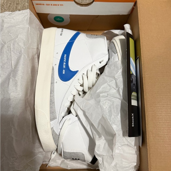 Nike Shoes - Nike White and Blue High-Tops